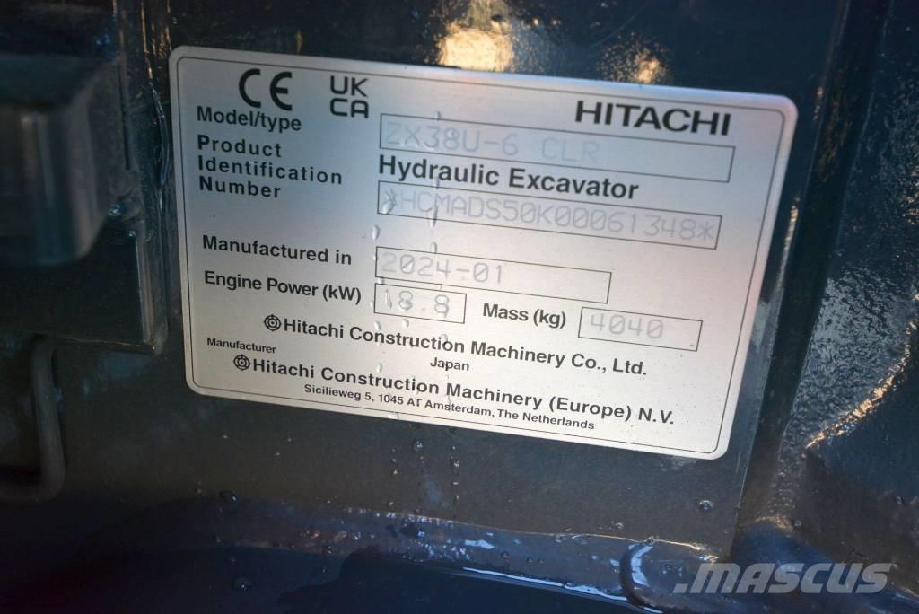 Hitachi ZX 38 U-6 Mini ekskavatoriai < 7 t