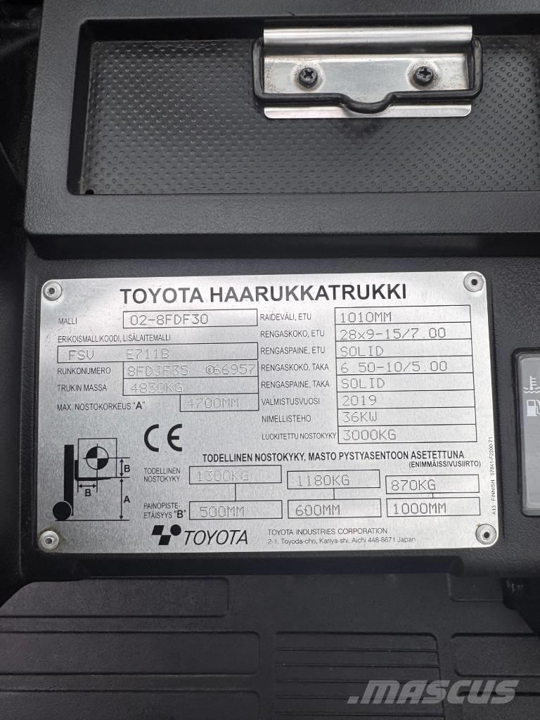 Toyota 02-8 FDF 30 Dyzeliniai krautuvai