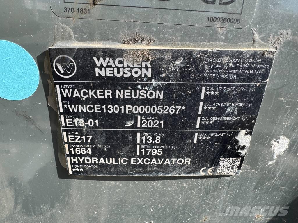 Wacker Neuson EZ17 Vikšriniai ekskavatoriai