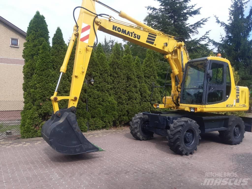 Komatsu PW 130-7 Ratiniai ekskavatoriai