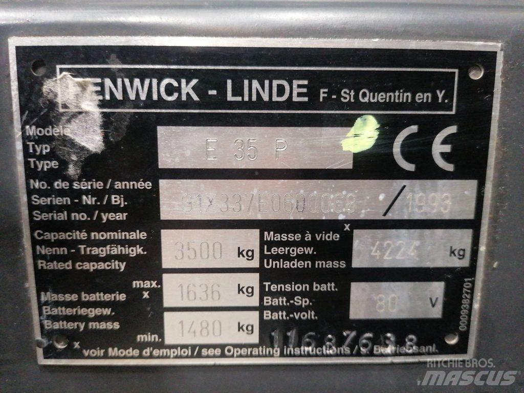 Linde E35P Elektriniai šakiniai krautuvai