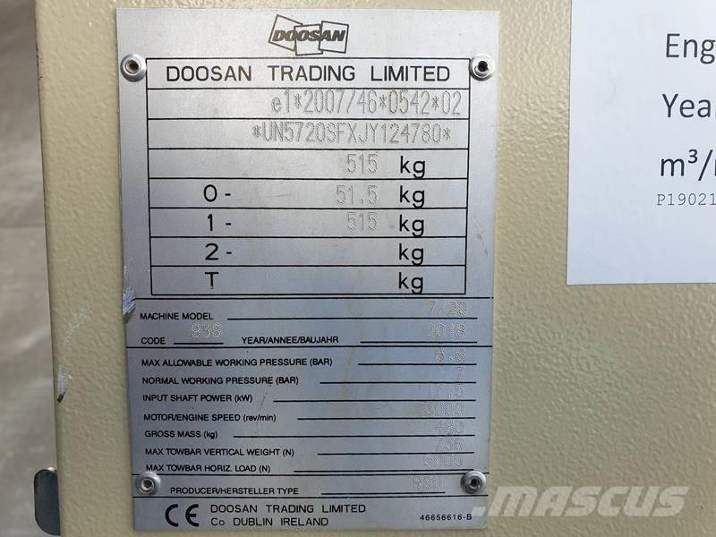 Doosan 7 / 20 Kompresoriai