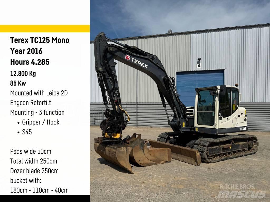 Terex Ecotec TC125 Vidutinės galios ekskavatoriai 7-12 t