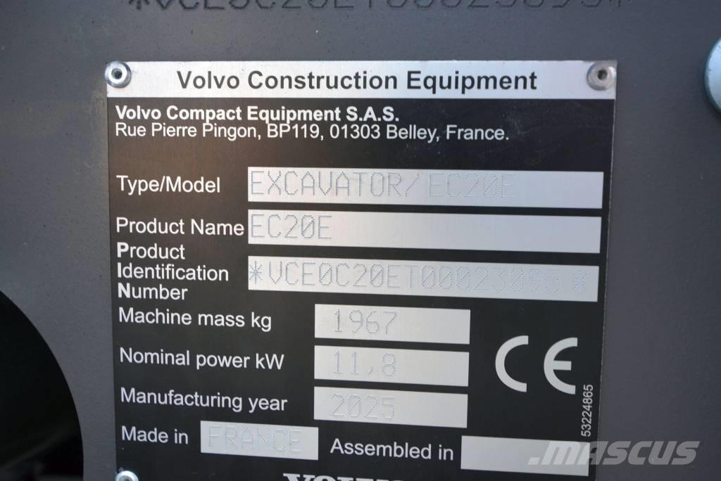 Volvo EC 20 E Mini ekskavatoriai < 7 t