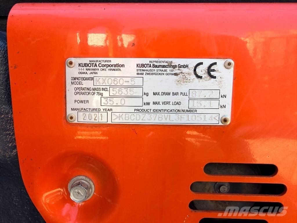 Kubota KX060-5 GLS2 Mini ekskavatoriai < 7 t