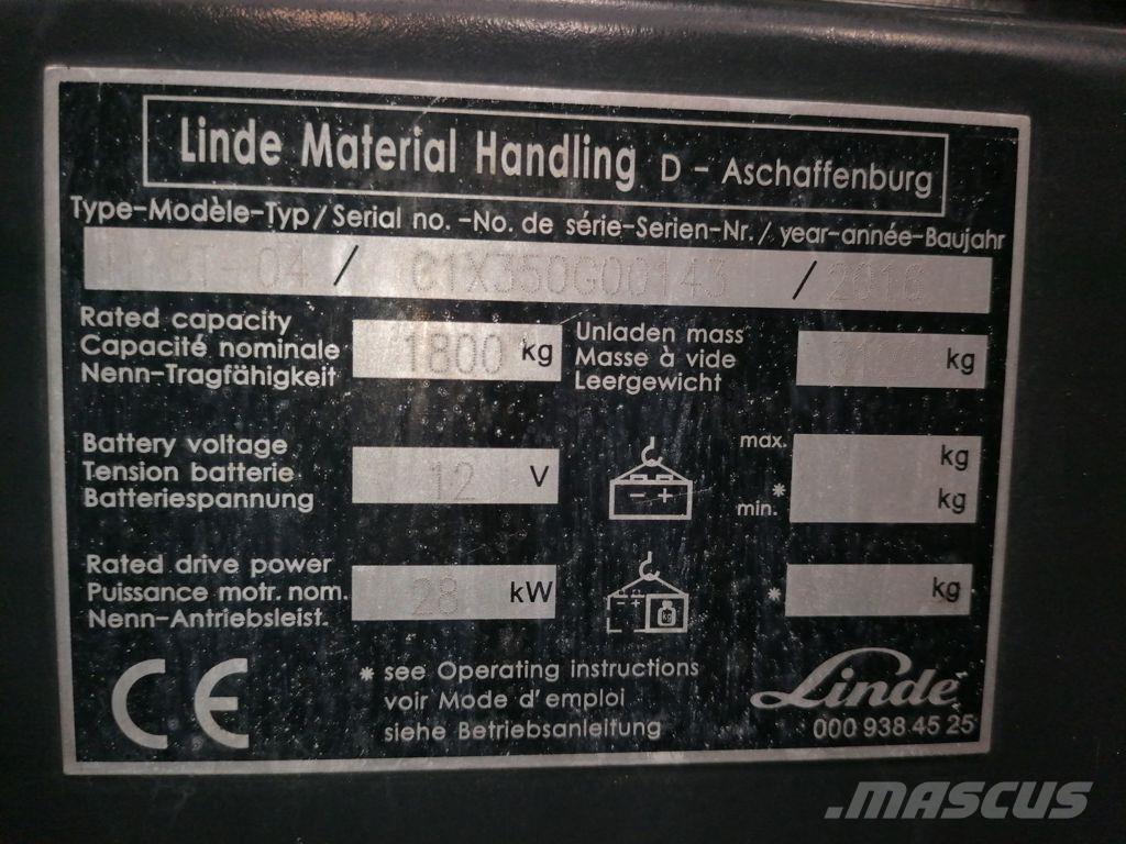 Linde H18T-04 LPG (dujiniai) krautuvai