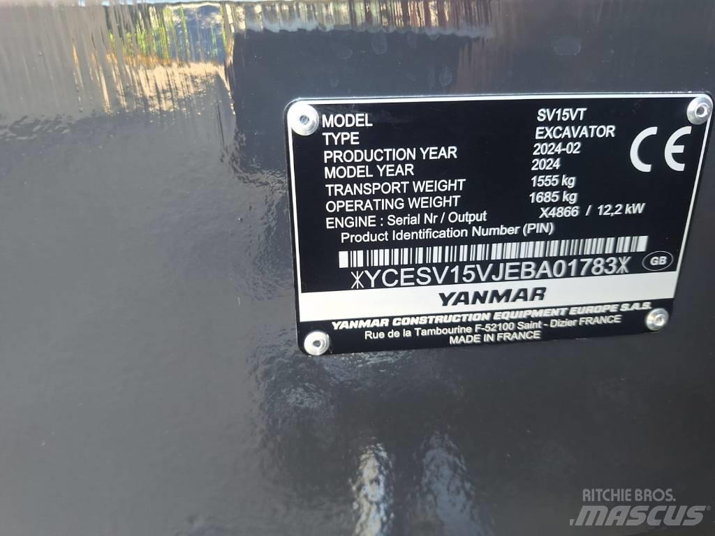 Yanmar SV 15 Mini ekskavatoriai < 7 t