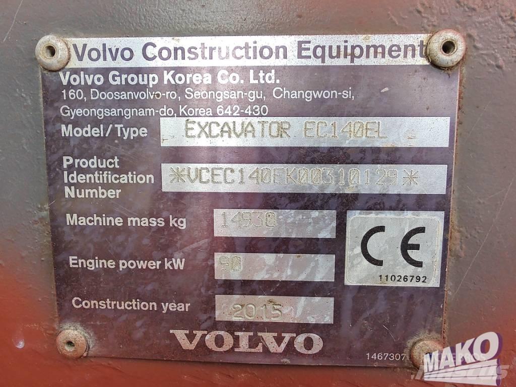 Volvo EC 140 EL Vikšriniai ekskavatoriai