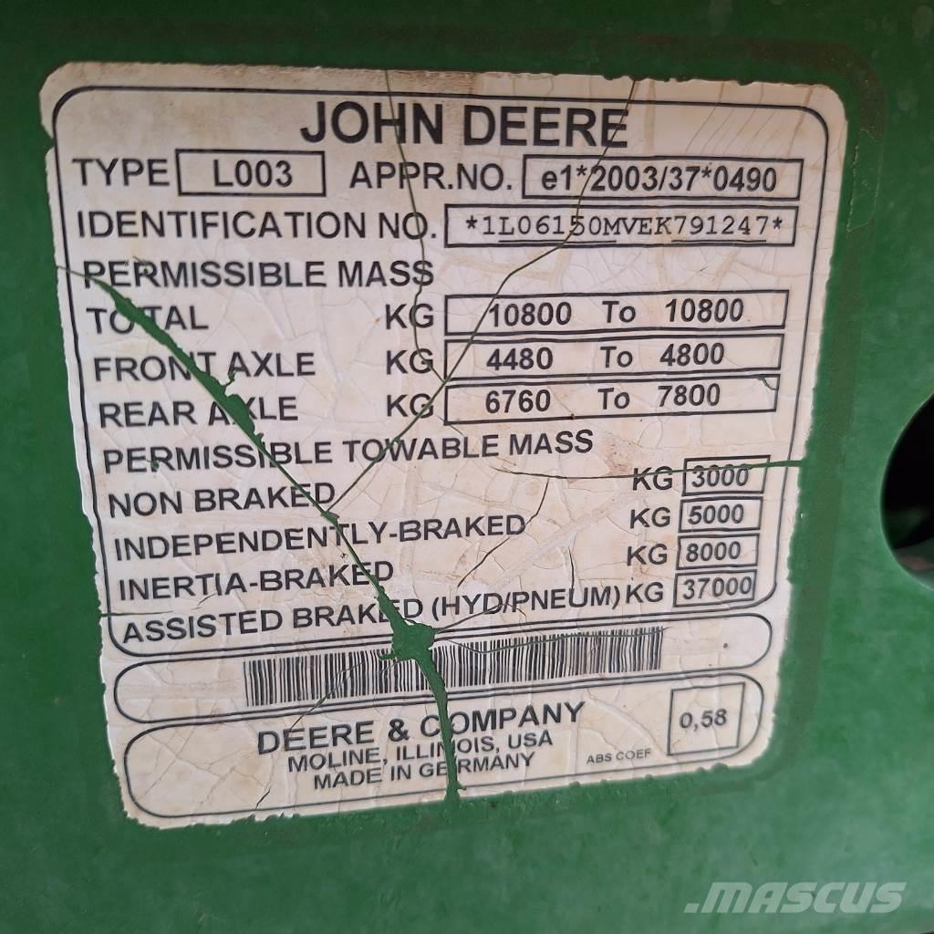 John Deere 6150M Traktoriai