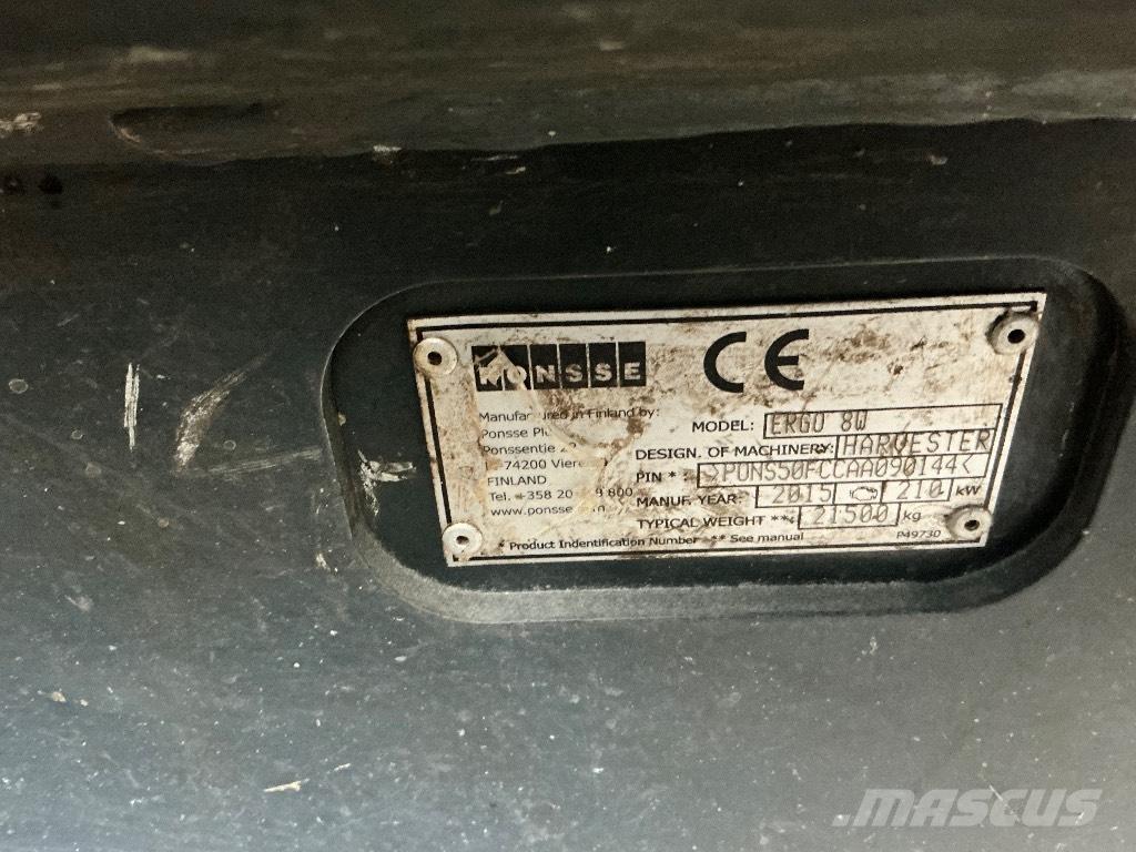 Ponsse ERGO 8W Miško technika (Harvesteriai)