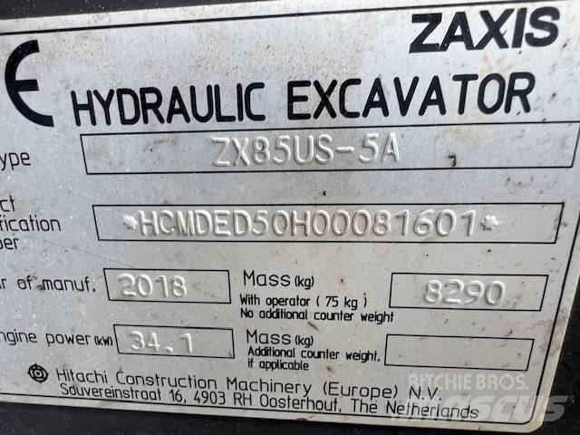 Hitachi ZX85US-5A Vidutinės galios ekskavatoriai 7-12 t
