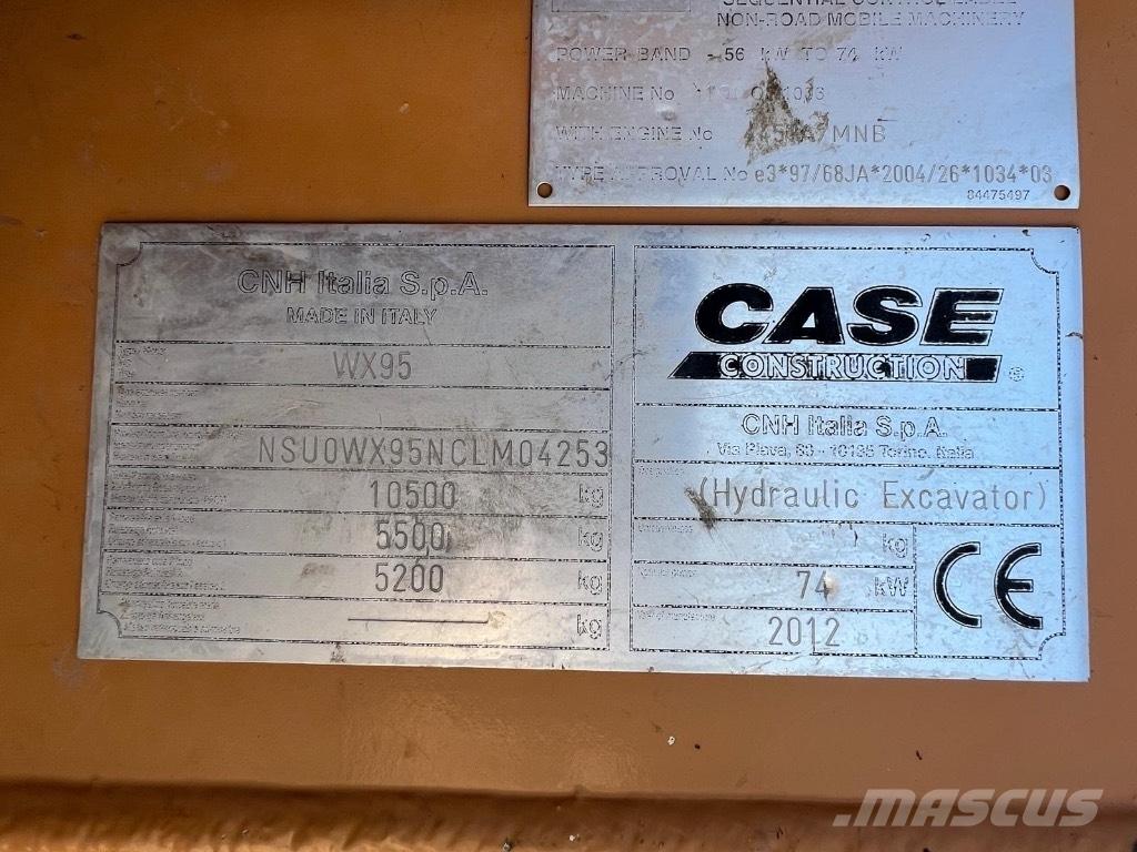 CASE WX 95 Ratiniai ekskavatoriai