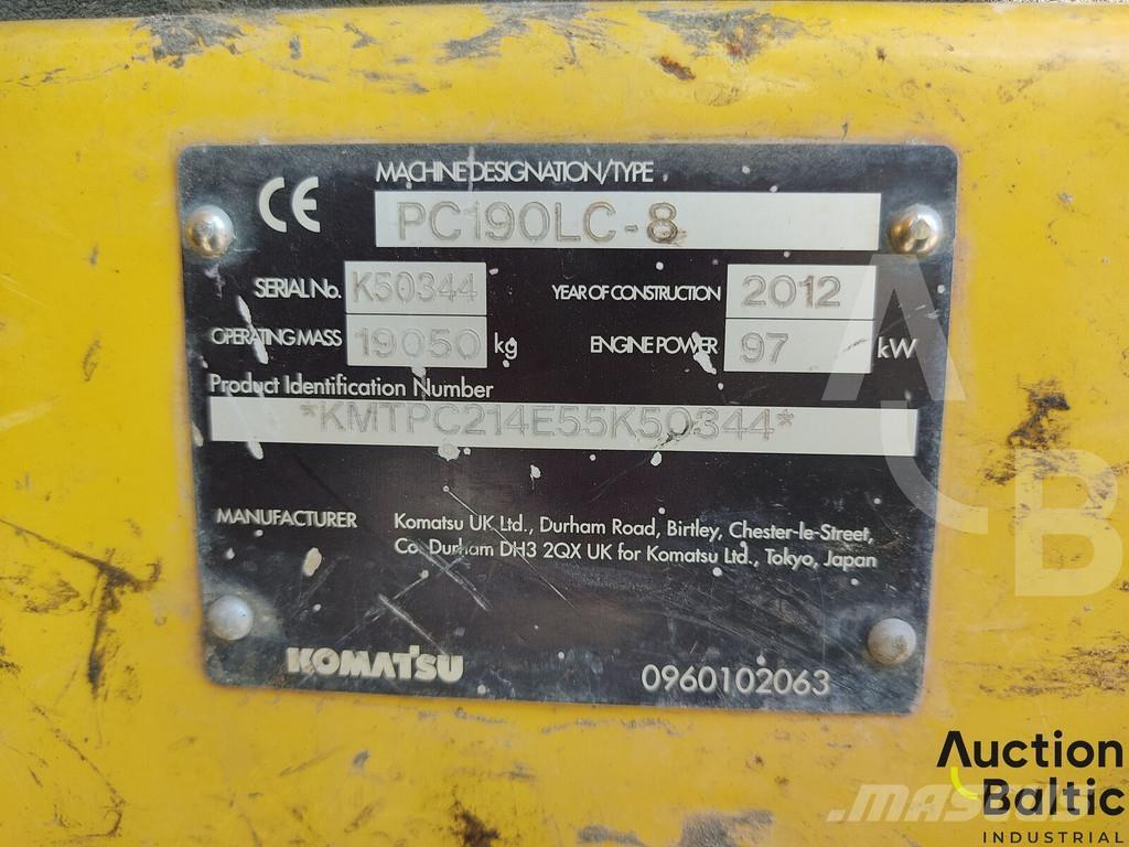 Komatsu PC190LC-8 Vikšriniai ekskavatoriai