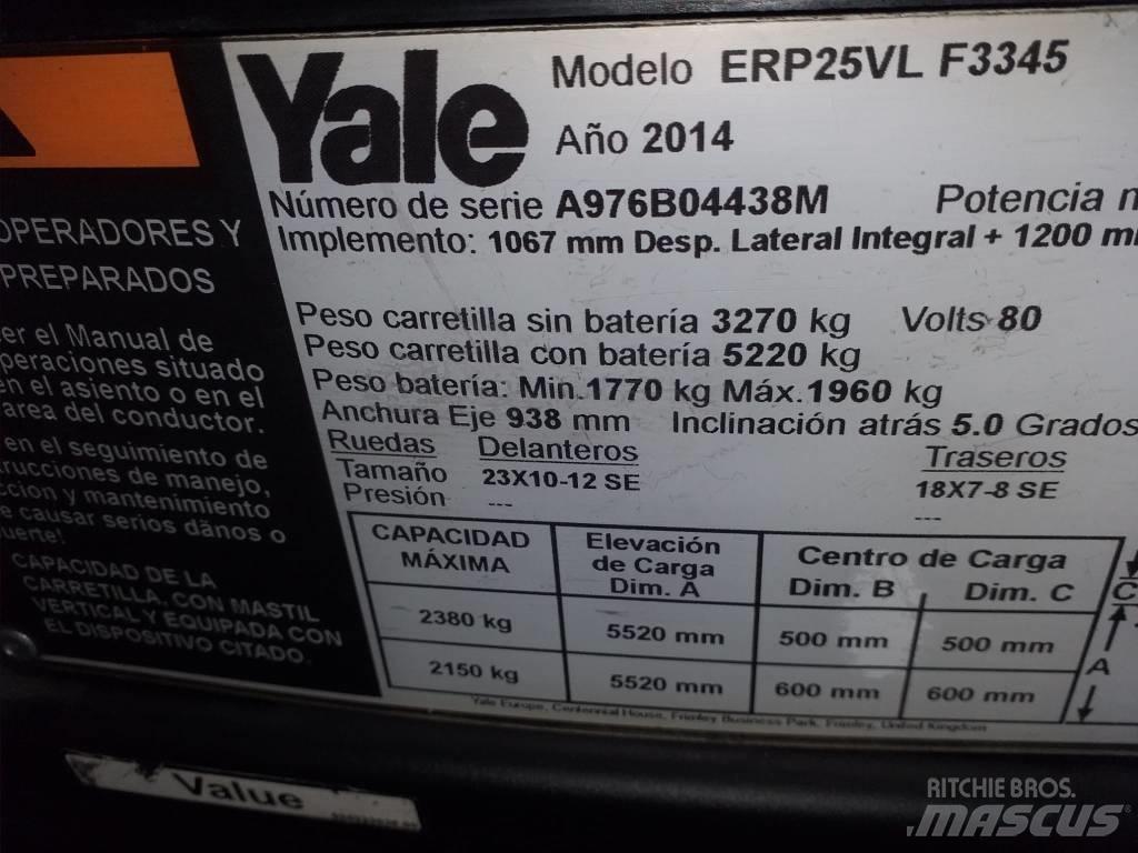 Yale ERP25VL Elektriniai šakiniai krautuvai