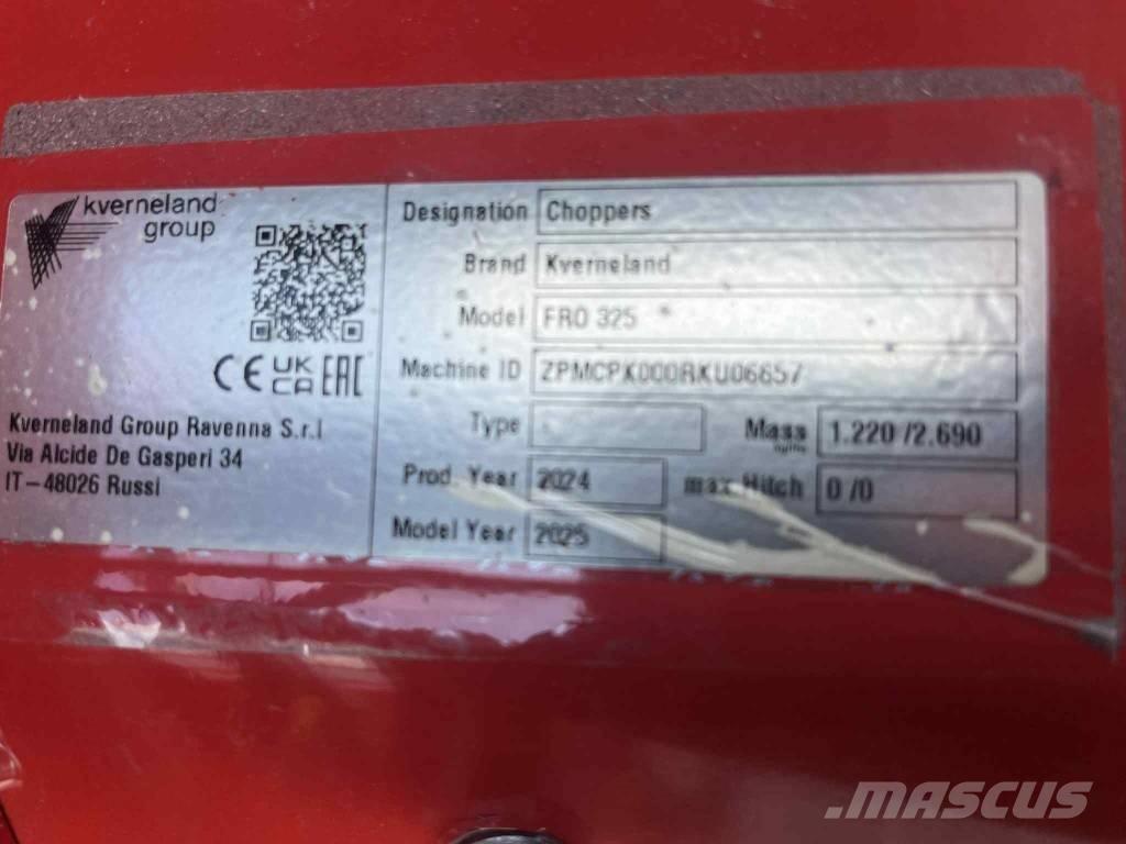 Kverneland FRO 325 Ganyklų šienapjovės / rėžtuvės