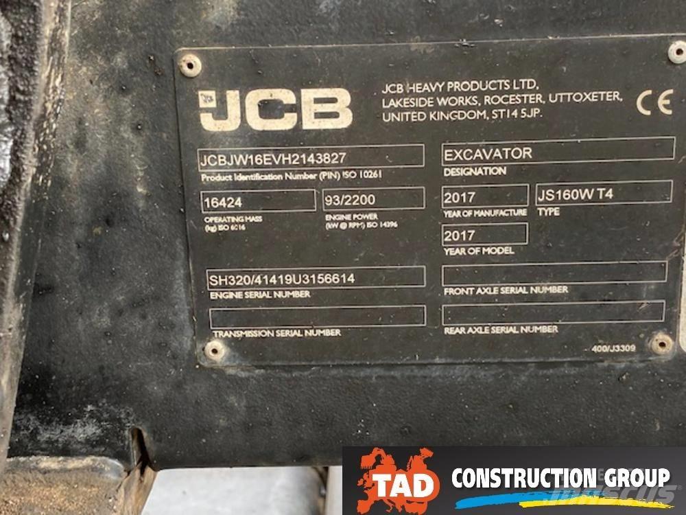 JCB JS 160 W Ratiniai ekskavatoriai