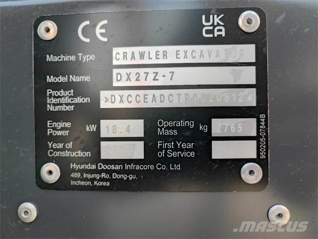 Develon DX27Z-7 Žemės ūkis - Kita