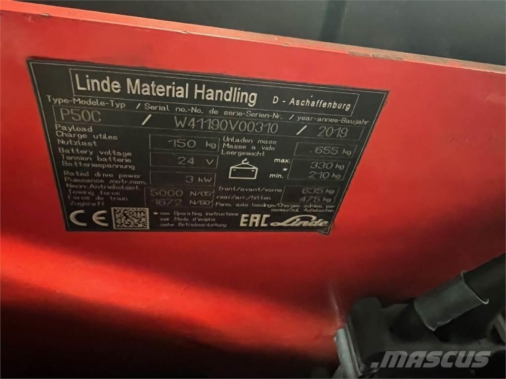 Linde P 50C Buksyravimo vilkikai