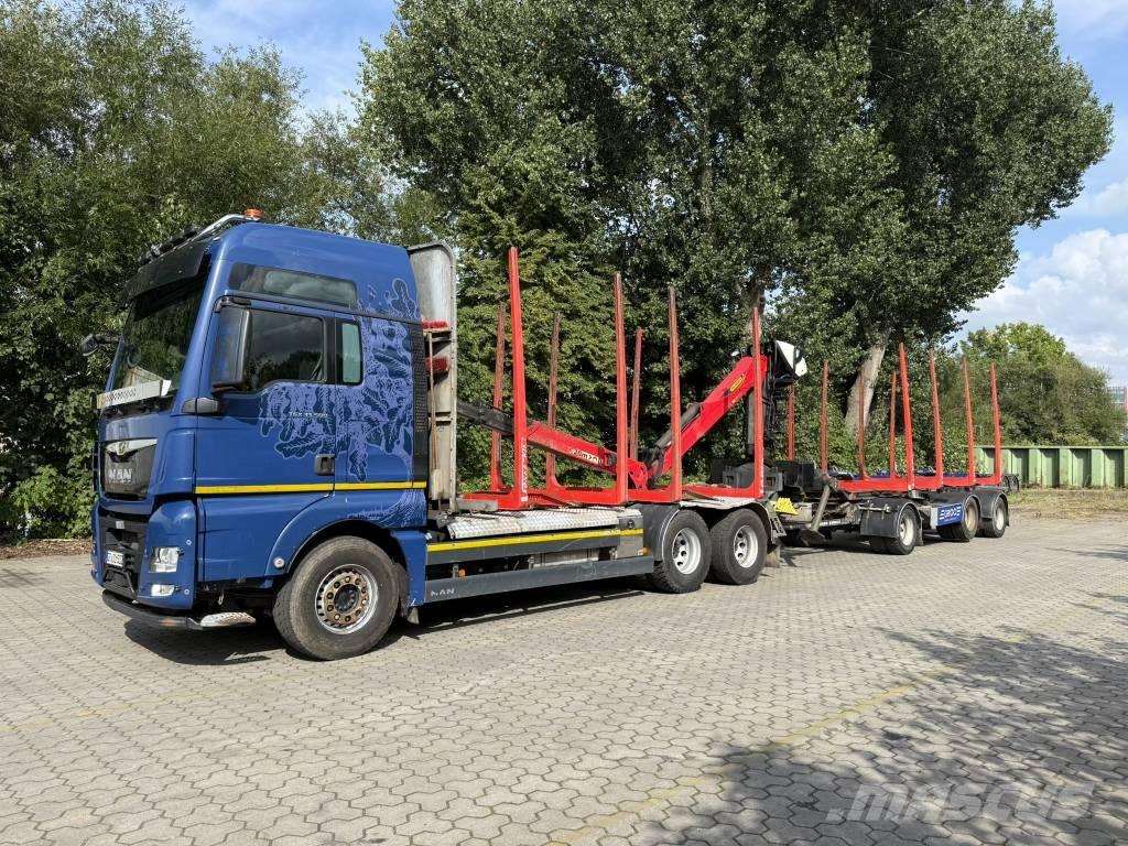 MAN TGX 33.500 Miško mašinų transportavimo sunkvežimiai