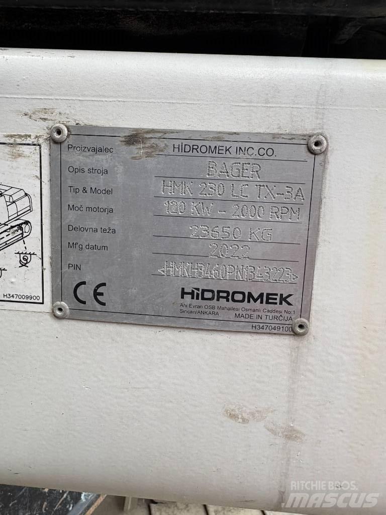 Hidromek 230 LC TX Griovimo ekskavatoriai