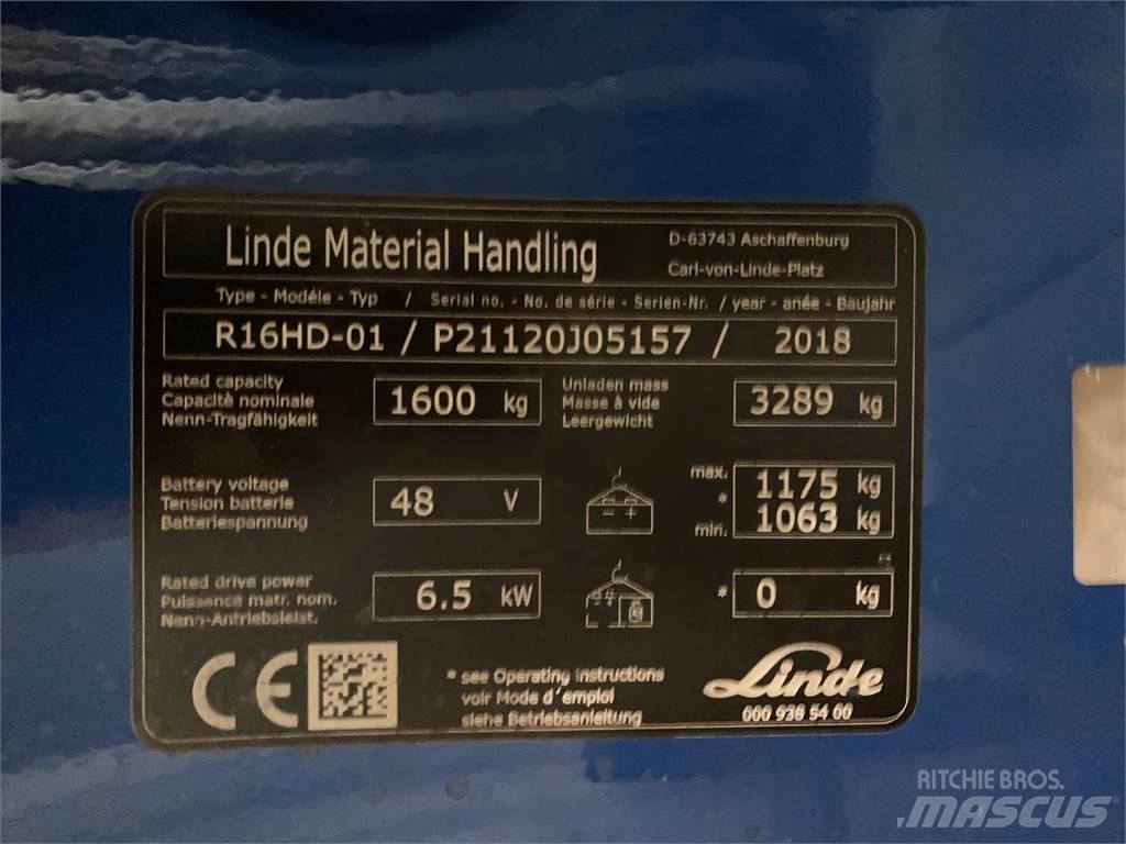 Linde R16HD Šakiniai krautuvai su prailgintu keltuvu