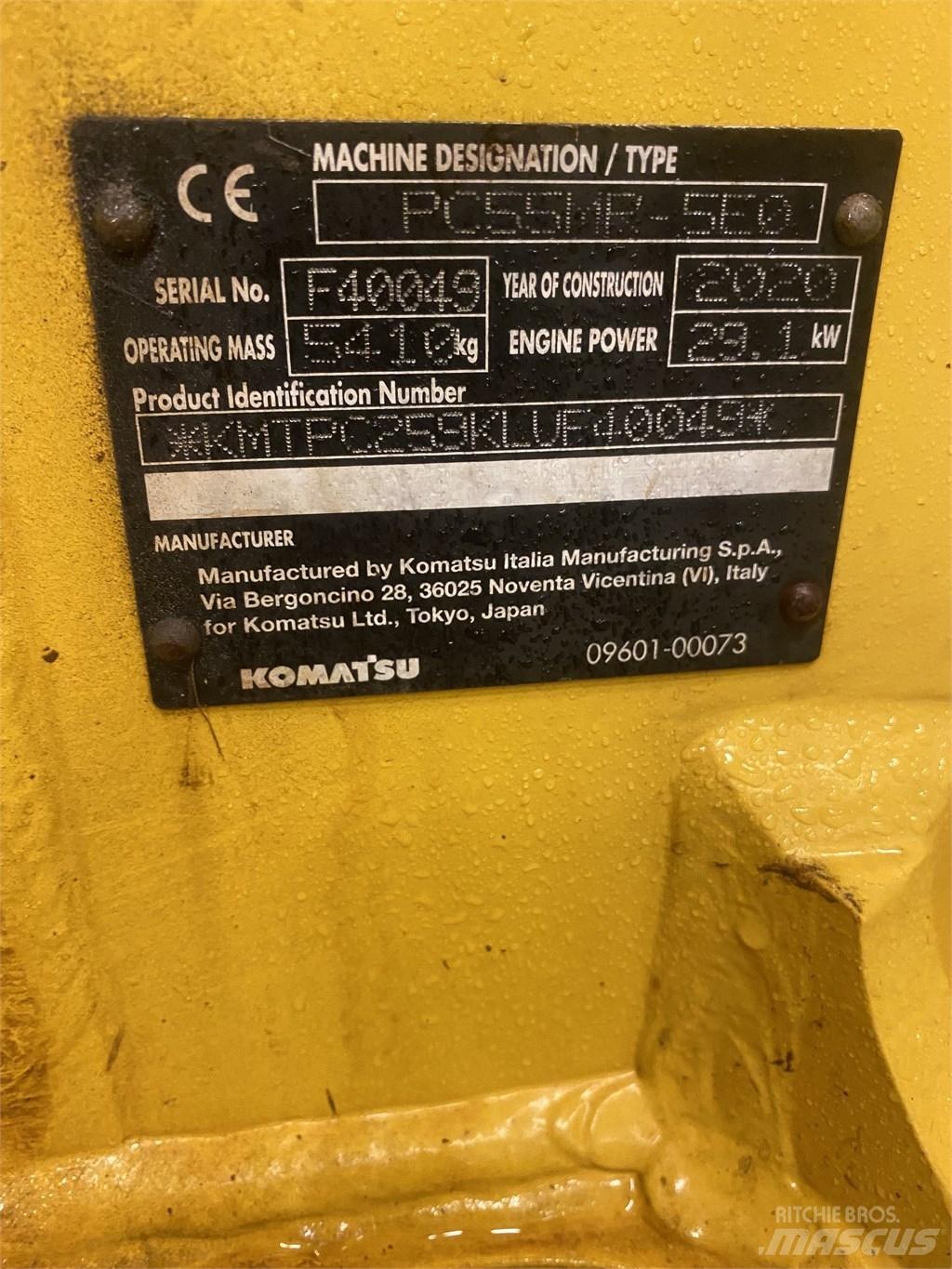 Komatsu PC55MR-5 Mini ekskavatoriai < 7 t