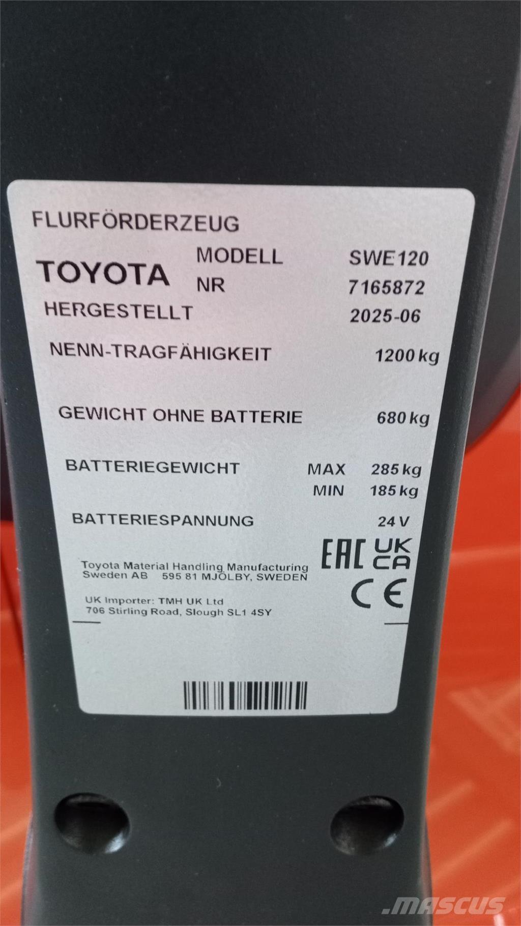 Toyota SWE120 Savaeigiai rietuvai