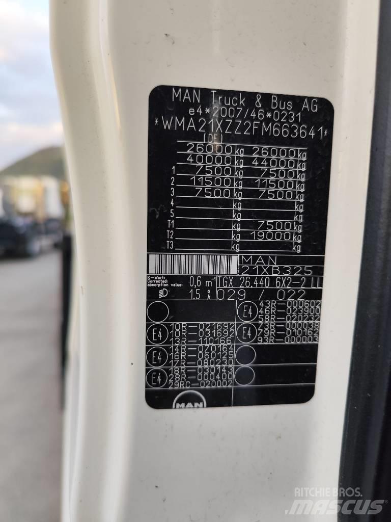 MAN TGX 26.440 Platforminiai/Gerviniai sunkvežimiai