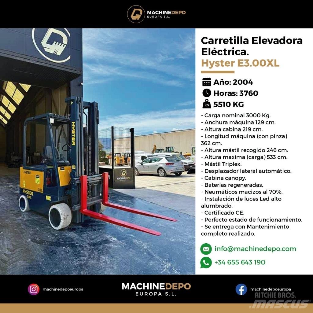 Hyster E3.00XL Elektriniai šakiniai krautuvai