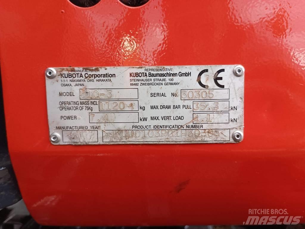 Kubota U 10 Mini ekskavatoriai < 7 t