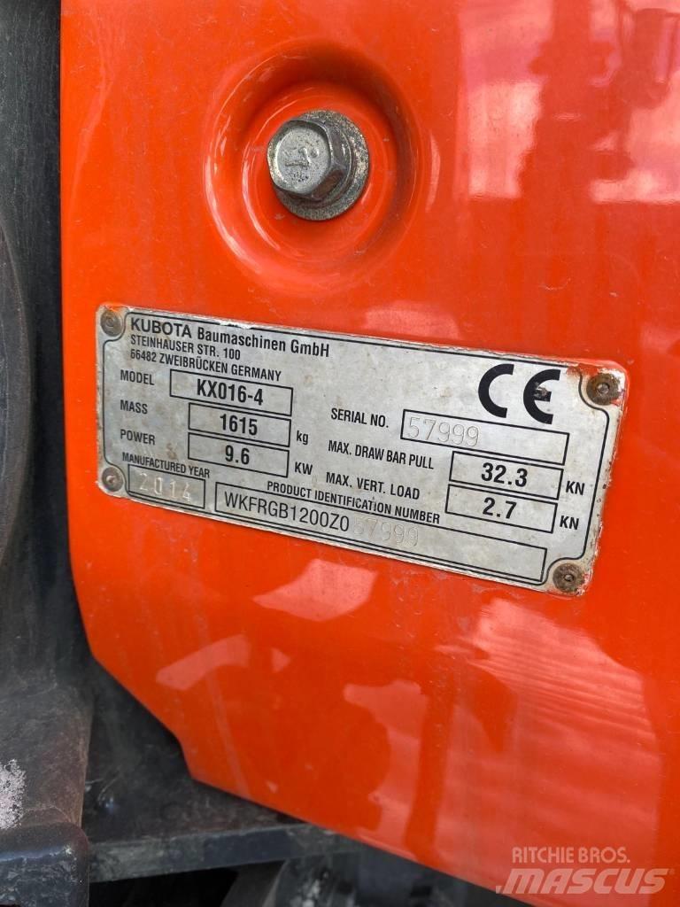Kubota KX016-4 Mini ekskavatoriai < 7 t