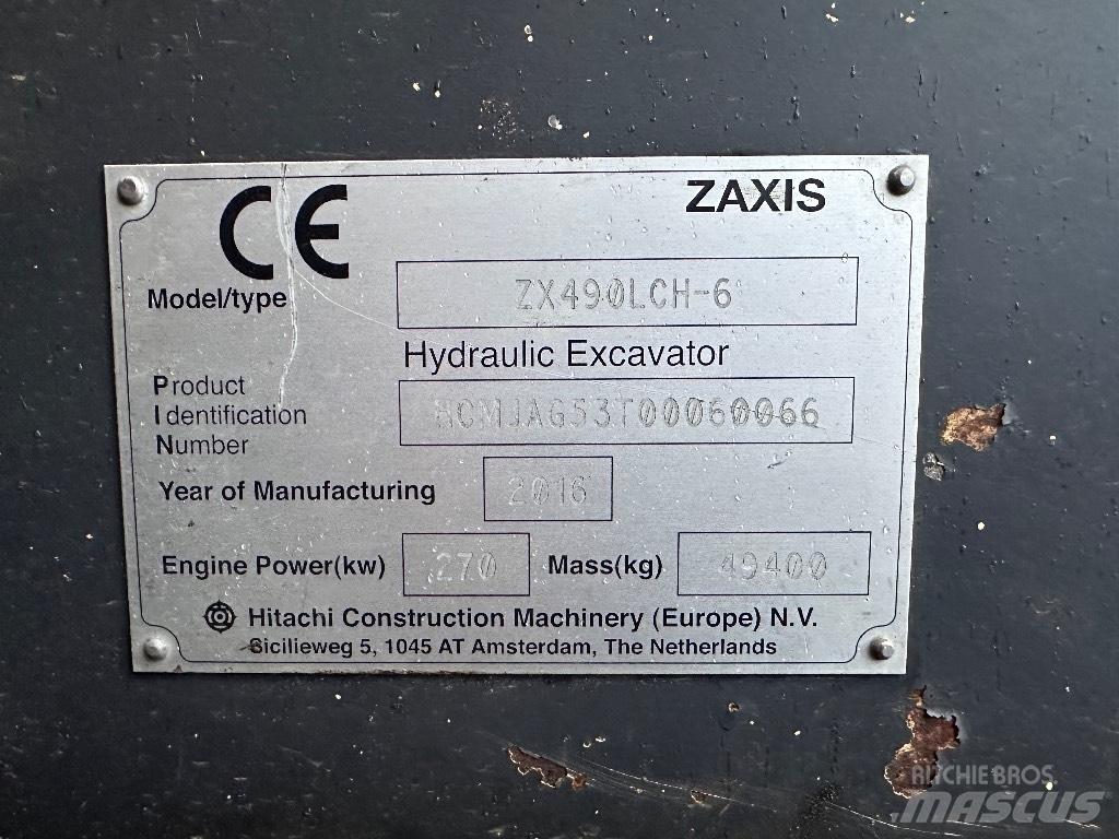 Hitachi ZX 490 LCH Vikšriniai ekskavatoriai