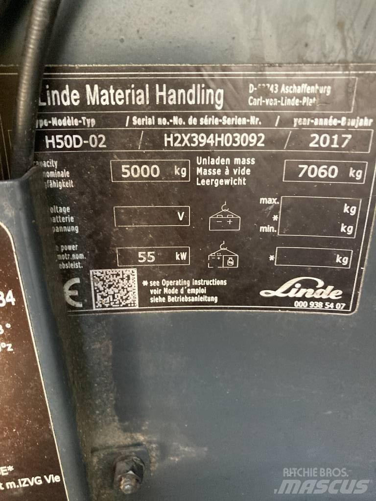 Linde H50D/394 Dyzeliniai krautuvai