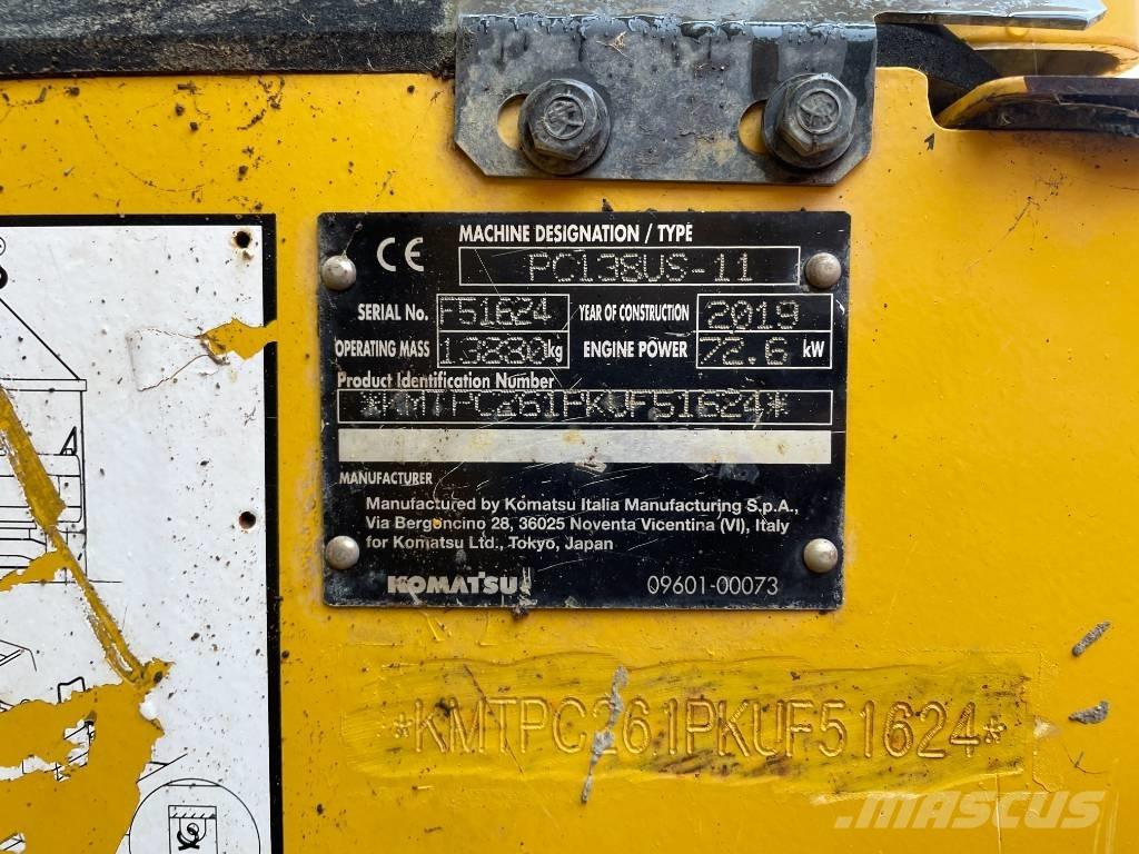 Komatsu PC 138 US-11 Vikšriniai ekskavatoriai