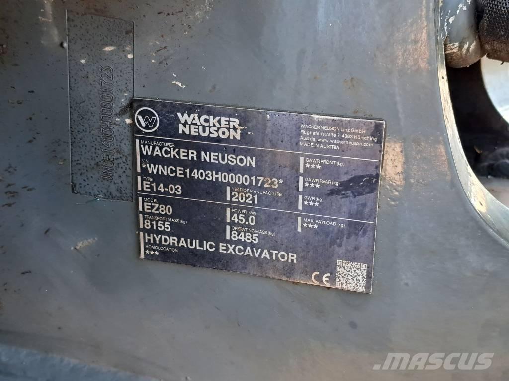 Wacker Neuson EZ 80 Vikšriniai ekskavatoriai