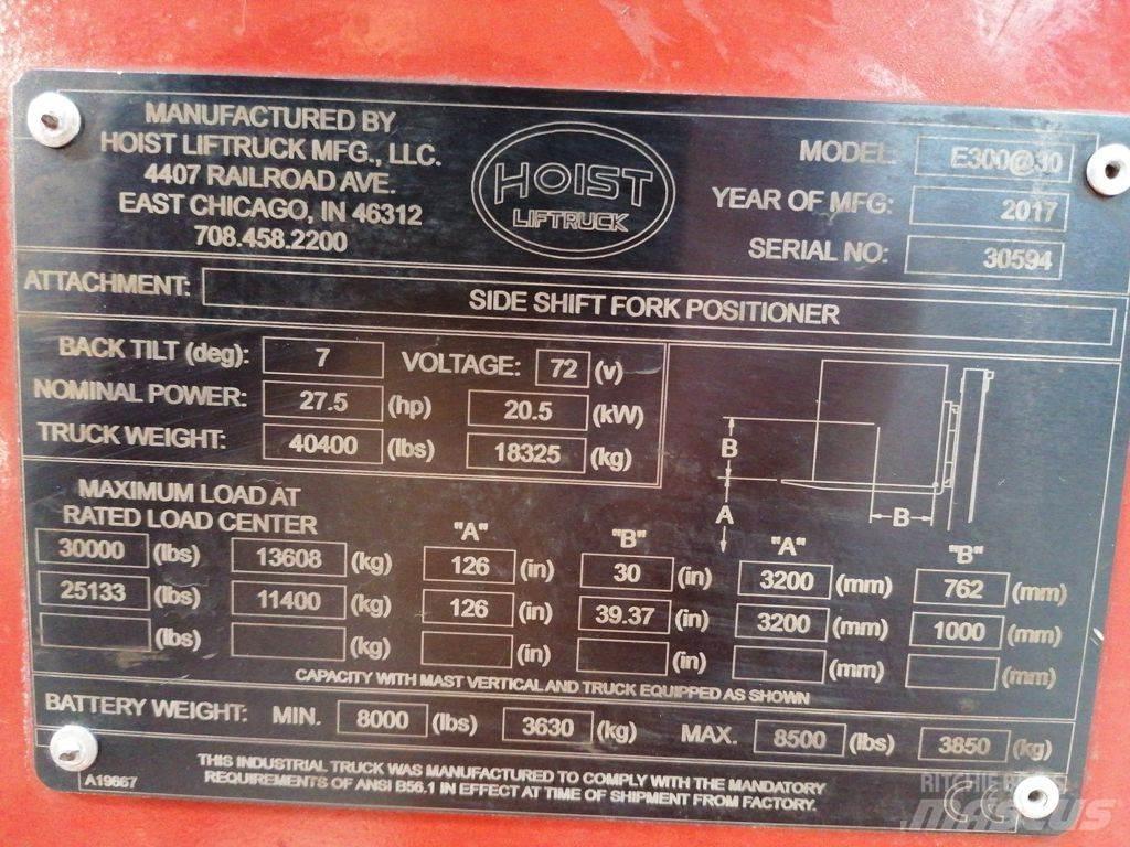 Hoist E300 Elektriniai šakiniai krautuvai