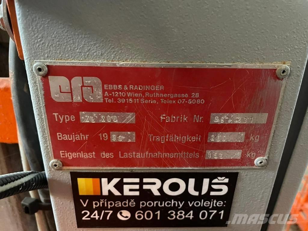 Ebbs & Radinger ZL200 Statybiniai keltuvai