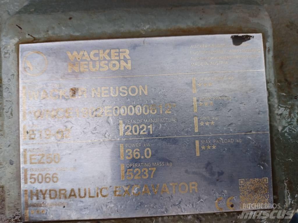 Wacker Neuson EZ50 Vikšriniai ekskavatoriai