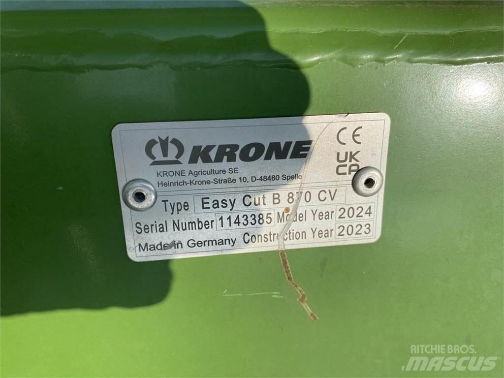 Krone EC B 870 CV Šienapjovės
