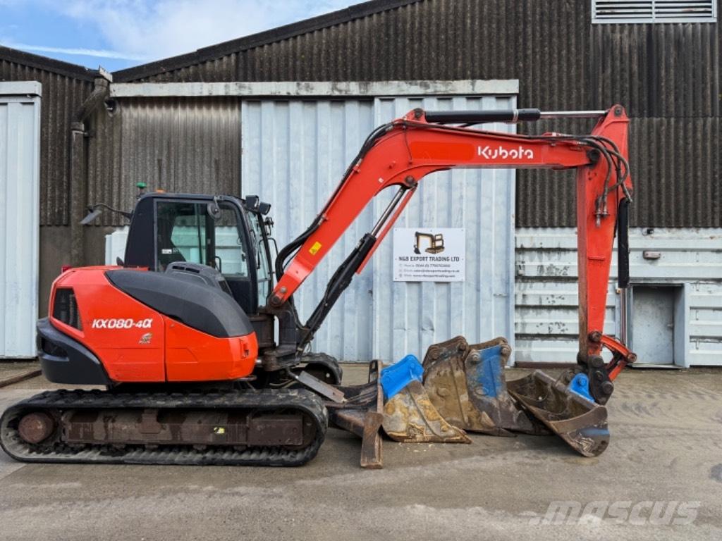 Kubota KX 080 Vidutinės galios ekskavatoriai 7-12 t