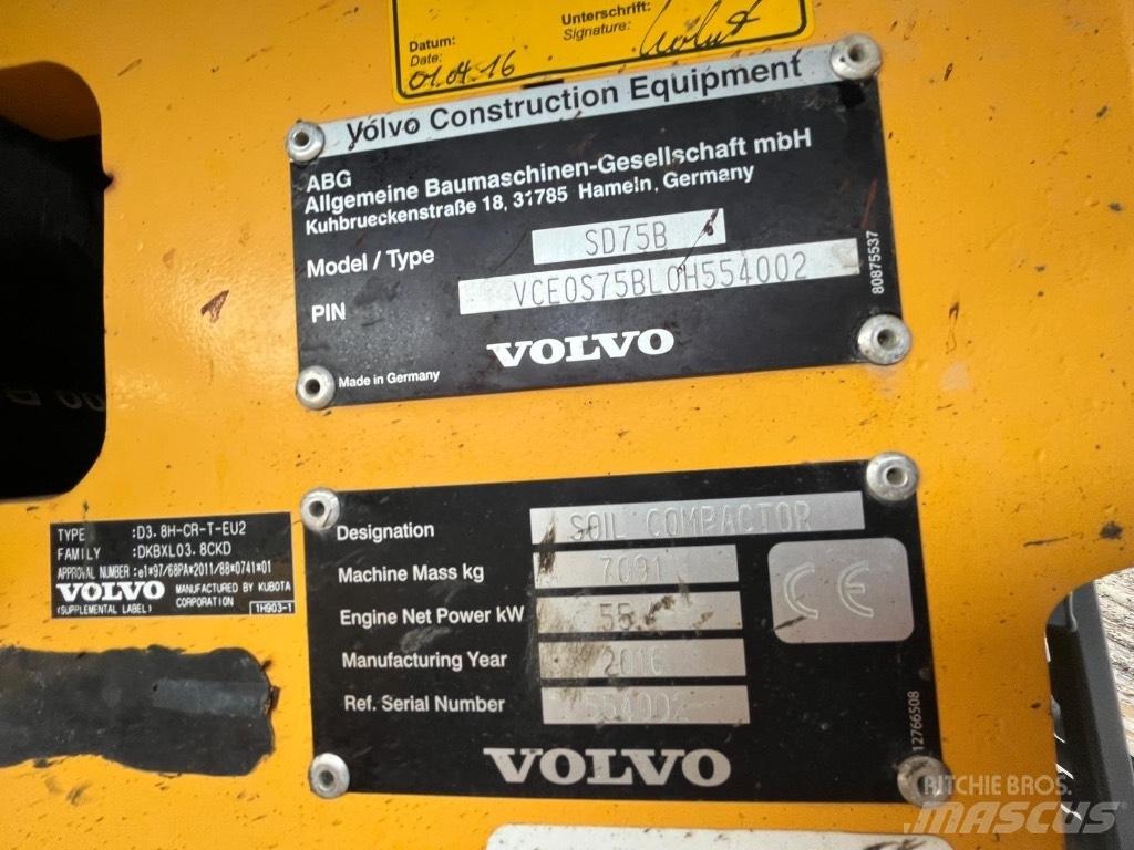 Volvo SD 75 Vieno būgno volai