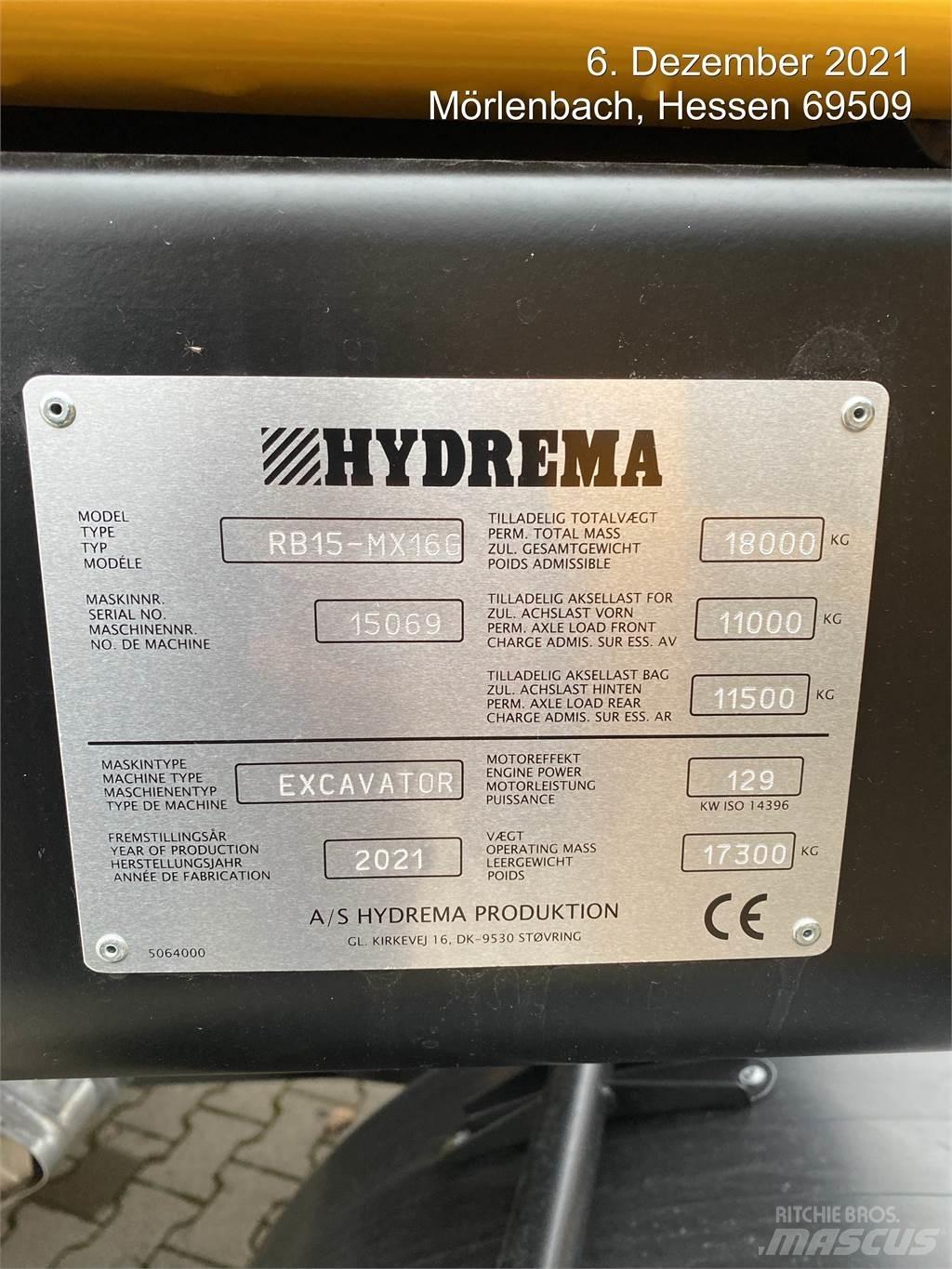 Hydrema MX16G Ratiniai ekskavatoriai