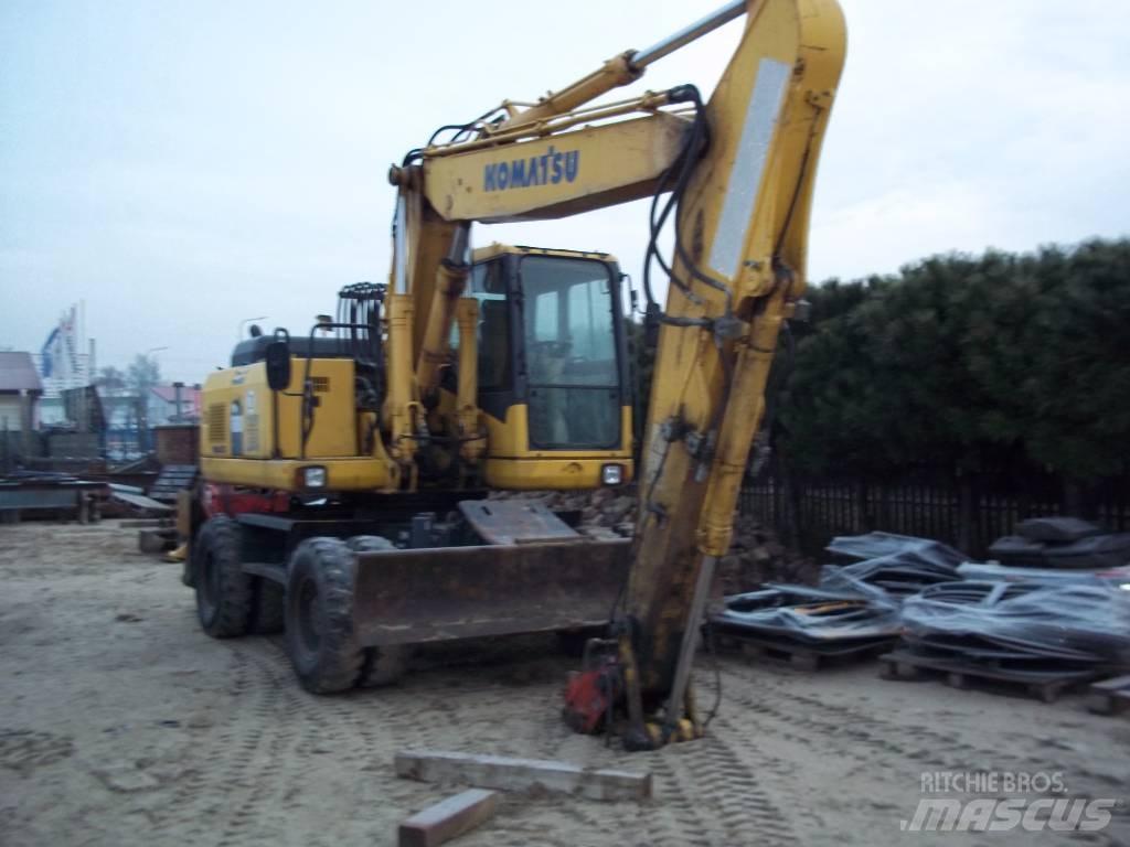Komatsu PW 180-7 Ratiniai ekskavatoriai