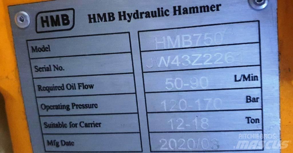 HMB 750 Hidrauliniai kūjai / Trupintuvai