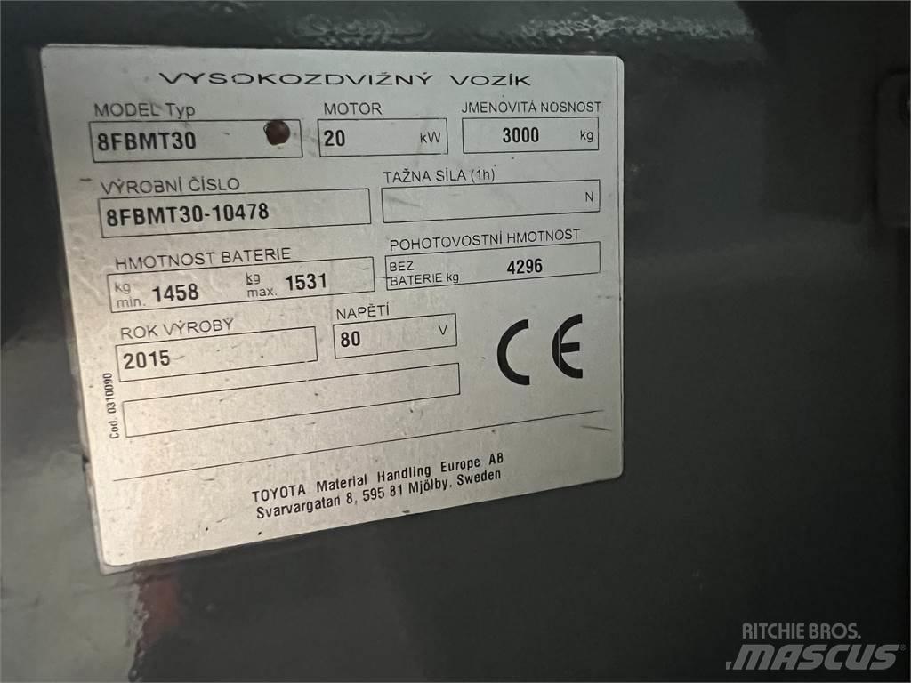 Toyota 8FBMT30 Elektriniai šakiniai krautuvai