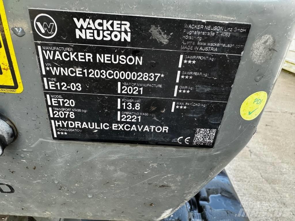 Wacker Neuson ET 20 Mini ekskavatoriai < 7 t