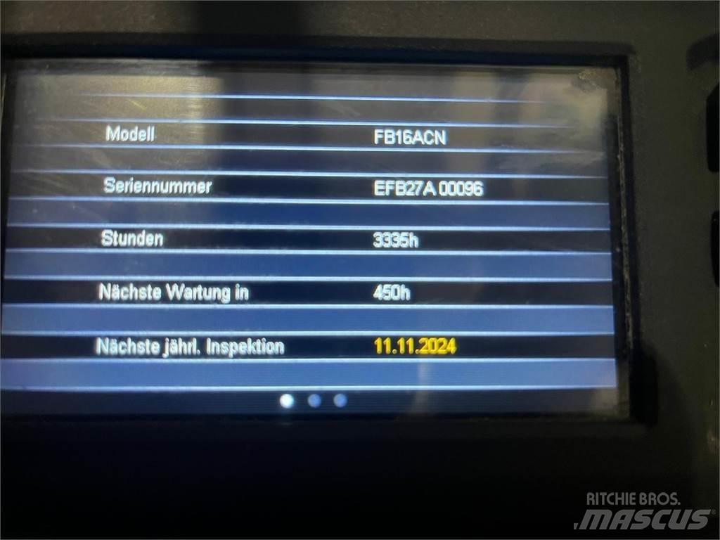 Mitsubishi FB16ACN Elektriniai šakiniai krautuvai