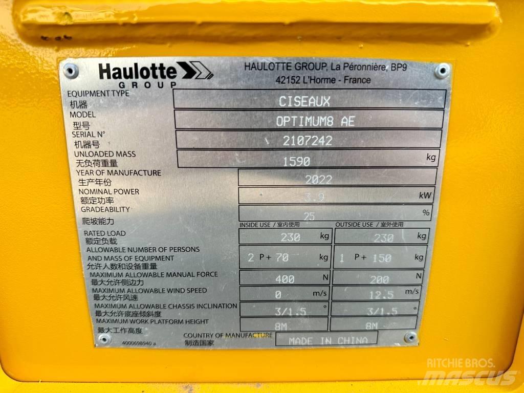 Haulotte OPTIMUM 8 Žirkliniai keltuvai