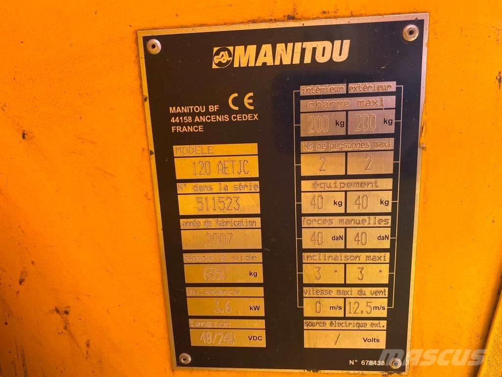 Manitou 120 AET JC Alkūniniai keltuvai