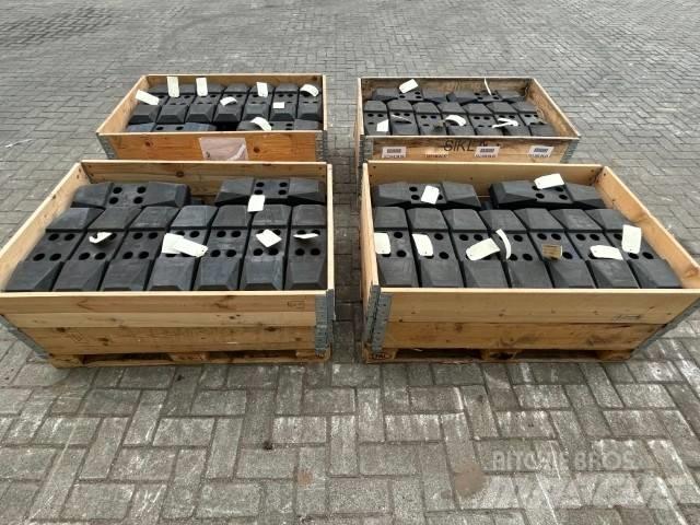  Rubber Pads Grandinės, vikšrai ir važiuoklės